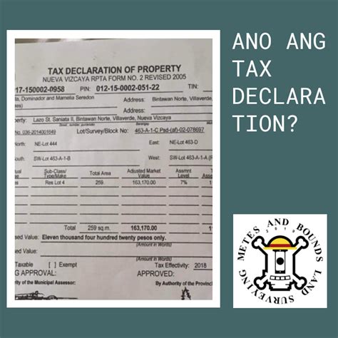 ano ang tax declaration sa tagalog